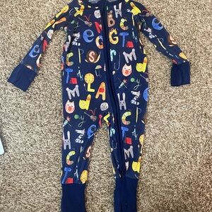 Little Sleepies Navy Alphabet Kids Pajamas